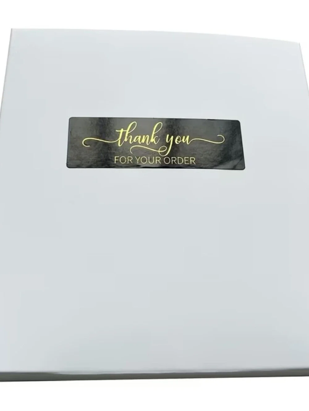 Thank You For Your Order Black & Gold Shipping Sticker Roll. 125. 3x1